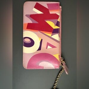 Salvatore Ferragamo Pink and Purple Key & Card Holder